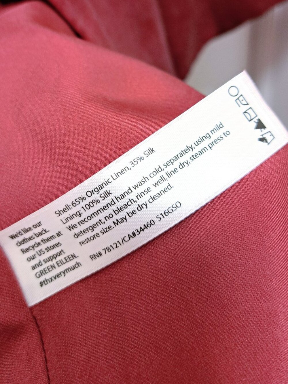 Eileen Fisher Linen Silk Blend Shimmer Open Front Jacket Size XL - Picture 10 of 10